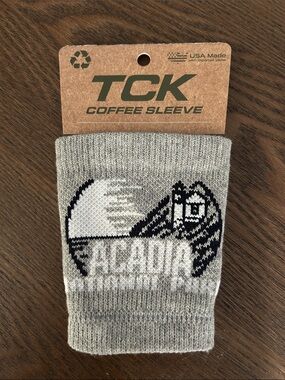 TCK Gray Knit Coffee Sleeve - Acadia National Park